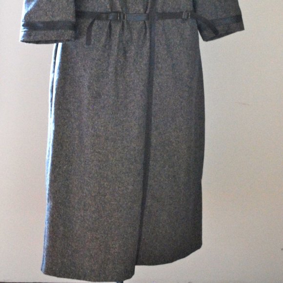 Vintage brown tweed belted dress - Picture 8 of 11